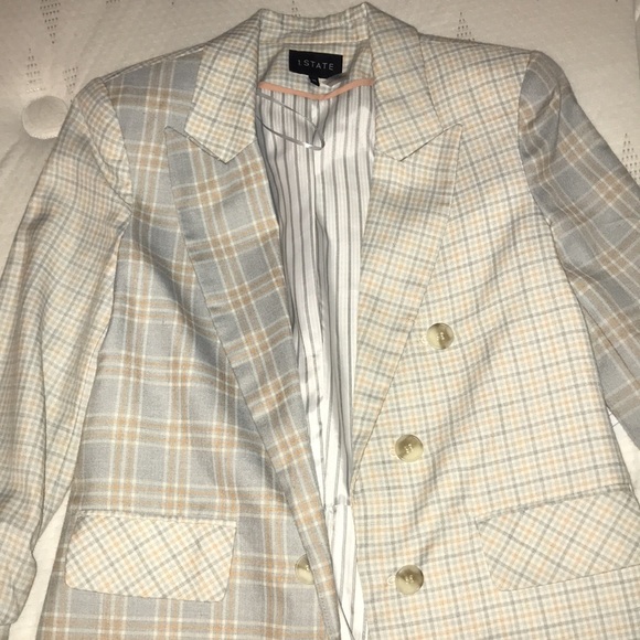 1. state mixed-plaid blazer - Picture 4 of 7